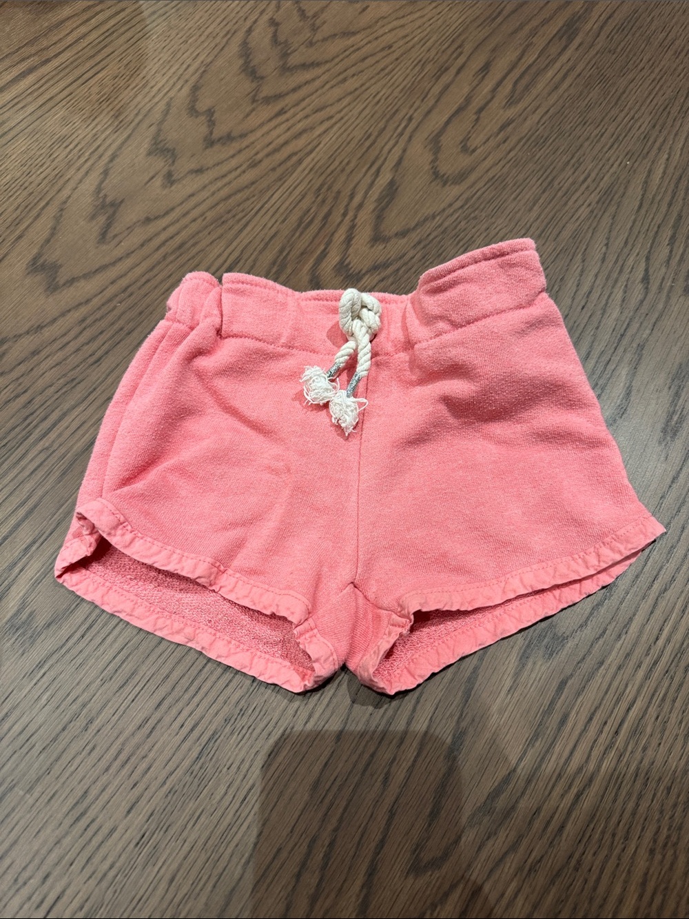 Hatley Coral Pink Terry Athletic Shorts with Drawstring